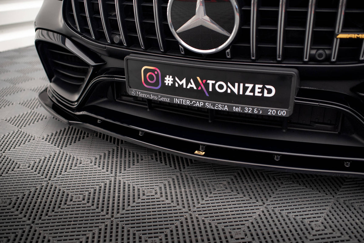 Street+ Spoilerlippe Front Ansatz V.2 passend für Mercedes-AMG GT 63S 4 Door Coupe Aero X290 schwarz Hochglanz – Ansicht 3