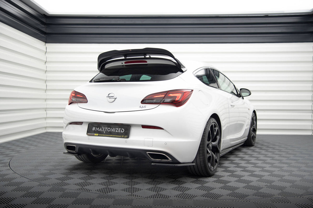 Heck Ansatz Flaps Diffusor passend für OPEL ASTRA J OPC / VXR schwarz Hochglanz – Ansicht 1