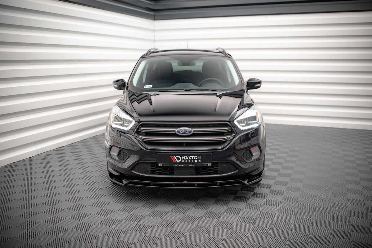 Street+ Spoilerlippe Front Ansatz V.1 passend für Ford Escape ST-Line Mk3 schwarz Hochglanz – Ansicht 1