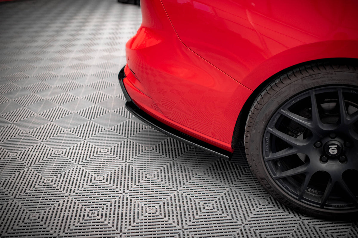 Heck Ansatz Flaps Diffusor V.7 passend für Ford Focus Kombi ST Mk4 schwarz Hochglanz – Ansicht 4