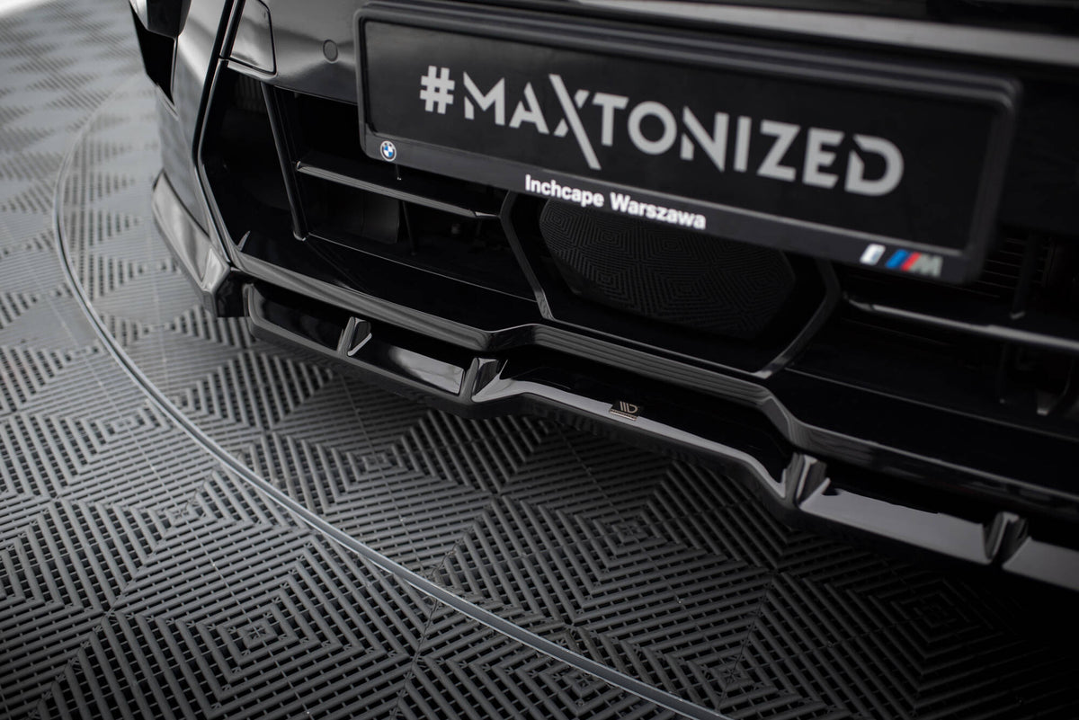Street+ Spoilerlippe Front Ansatz V.1 passend für BMW X5 M F95 Facelift schwarz Hochglanz – Ansicht 4
