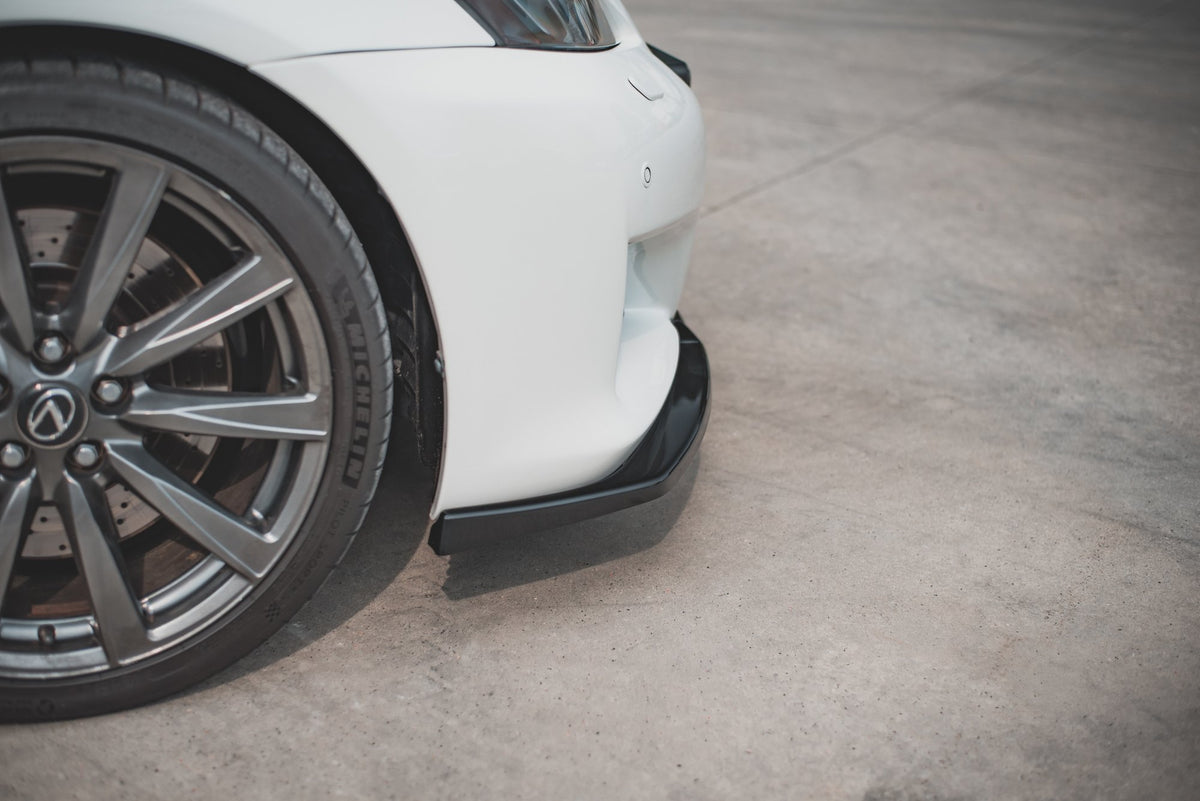 Street+ Spoilerlippe Front Ansatz V.2 passend für Lexus IS F Mk2 schwarz Hochglanz – Ansicht 1