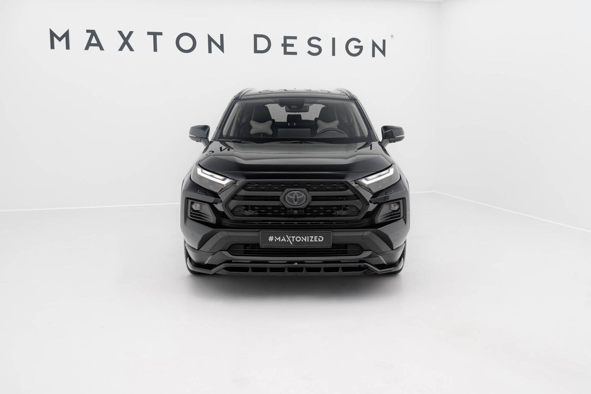 Street+ Spoilerlippe Front Ansatz passend für Toyota RAV4 Adventure Mk5 schwarz Hochglanz – Ansicht 1