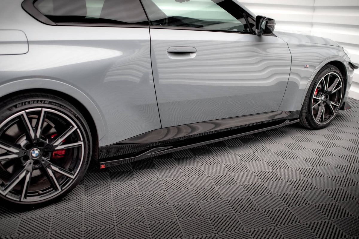 Street+ Seitenschweller Leisten V.2 passend für BMW 2 Coupe M-Paket / M240i G42 schwarz Hochglanz – Ansicht 4