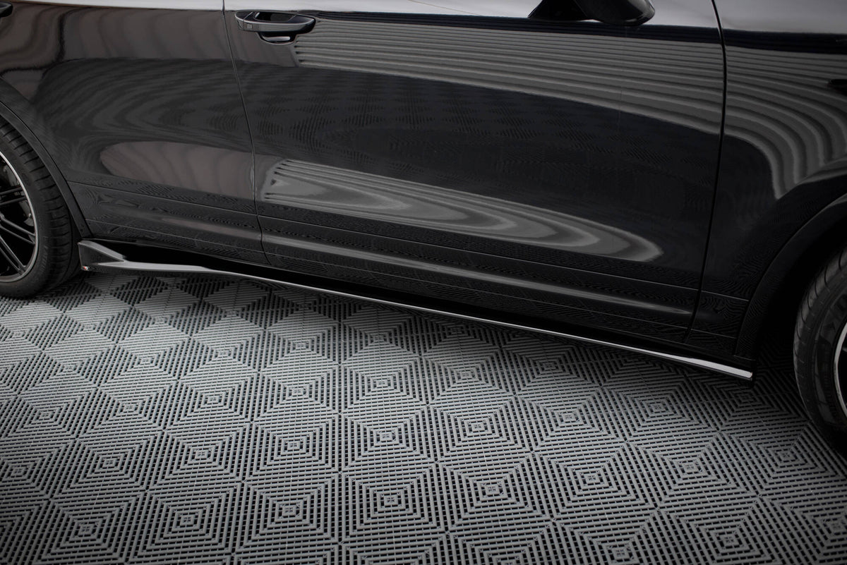 Street+ Seitenschweller Leisten passend für Porsche Cayenne Mk2 Facelift schwarz Hochglanz – Ansicht 4