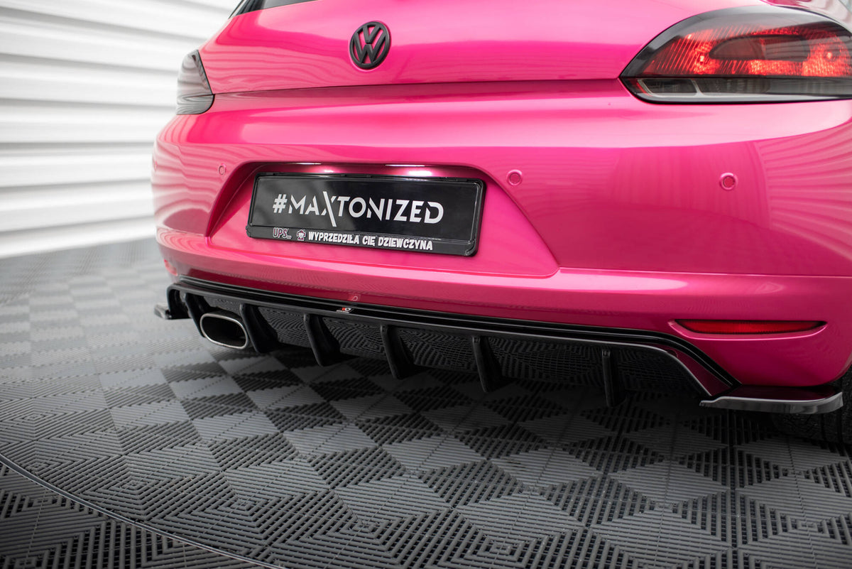 Diffusor Heck Ansatz V.1 passend für VW Scirocco Mk3  schwarz Hochglanz – Ansicht 6