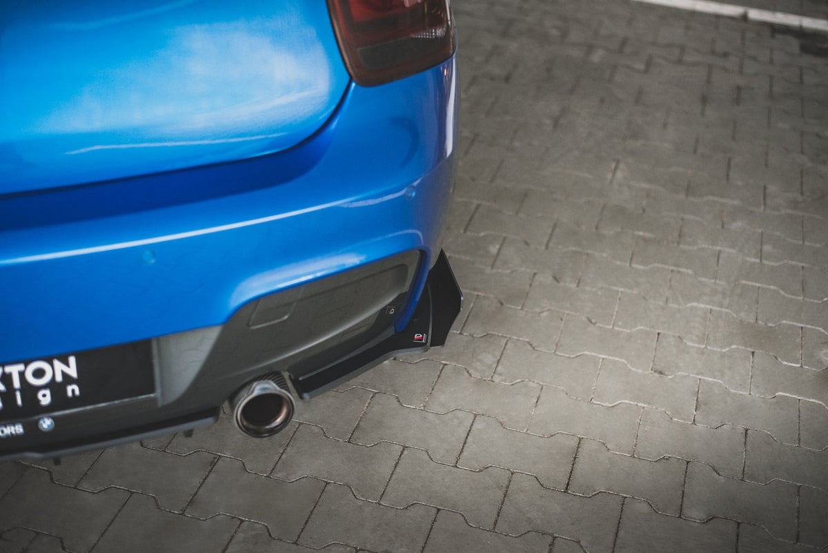 Street Pro Heck Ansatz Flaps Diffusor + Flaps passend für BMW M135i F20 schwarz Hochglanz – Ansicht 3