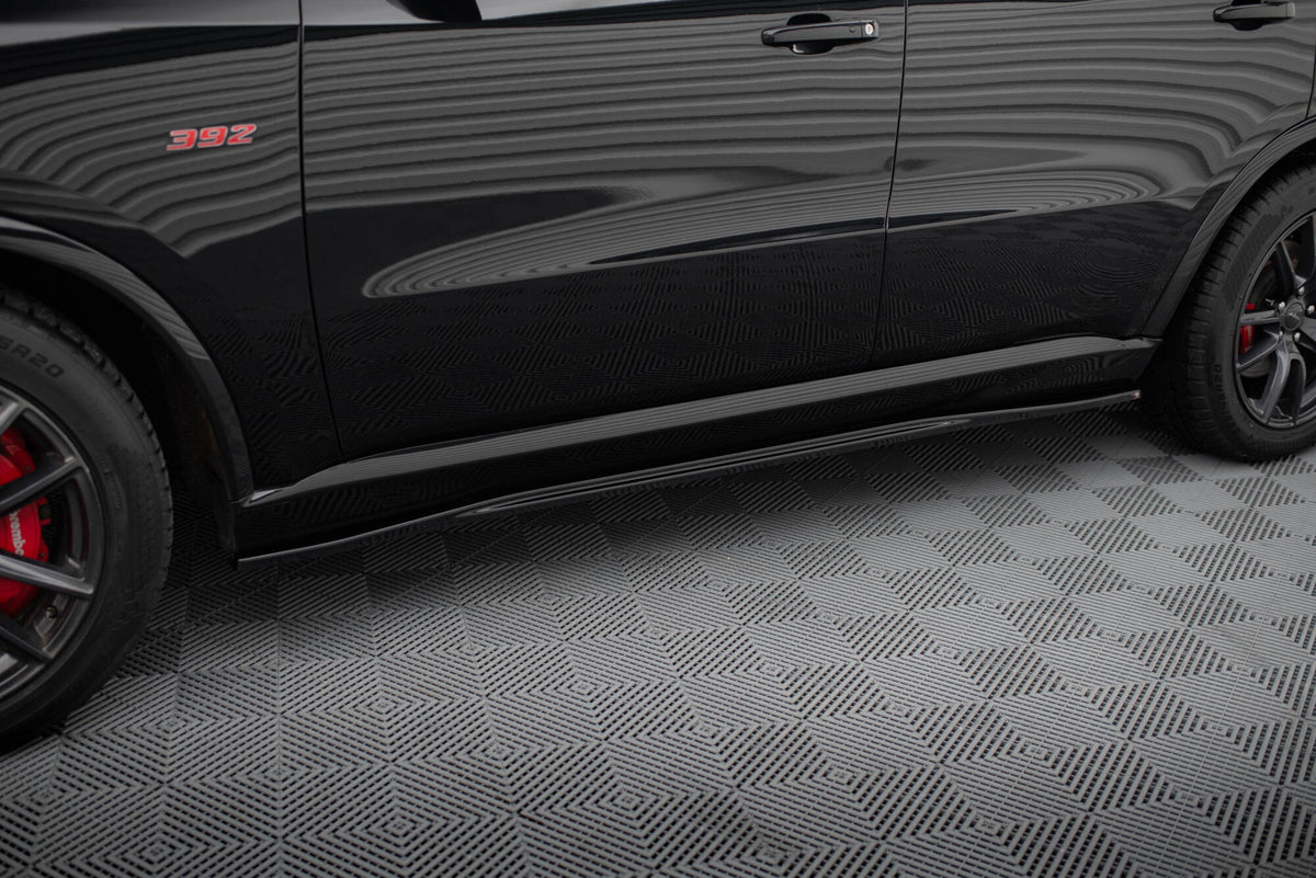 Street+ Seitenschweller Leisten passend für Dodge Durango SRT Mk3  schwarz Hochglanz – Ansicht 3