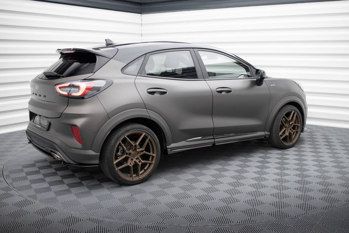 Street+ Seitenschweller Leisten passend für Ford Puma ST / ST-Line / Standard Mk1 schwarz Hochglanz – Ansicht 5