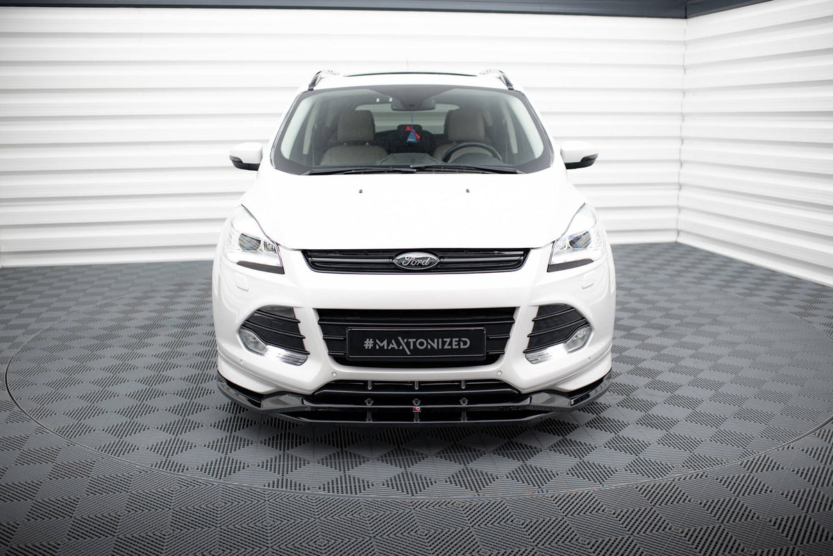 Street+ Spoilerlippe Front Ansatz passend für Ford Kuga ST-Line Mk2 schwarz Hochglanz – Ansicht 1