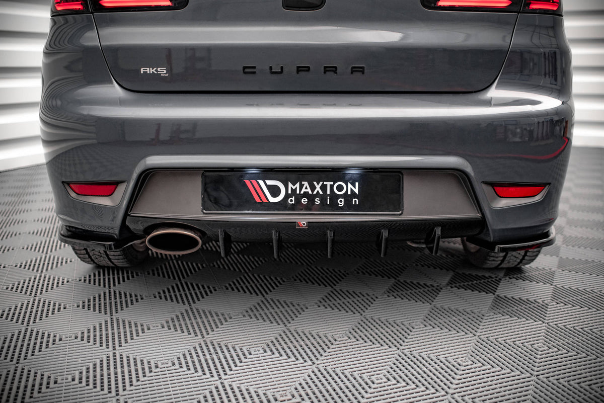Diffusor Heck Ansatz passend für Seat Ibiza Cupra Mk3 schwarz Hochglanz – Ansicht 6