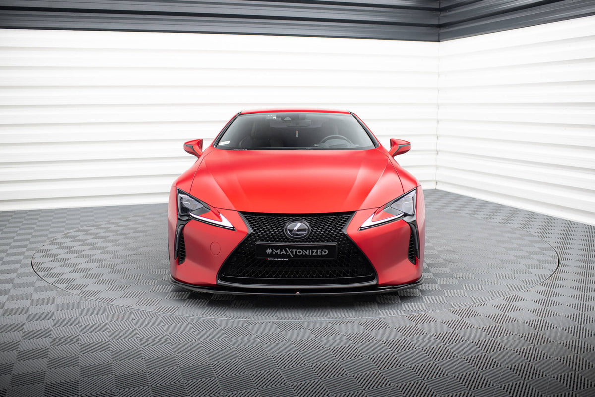 Street+ Spoilerlippe Front Ansatz V.2 passend für Lexus LC 500 schwarz Hochglanz – Ansicht 1