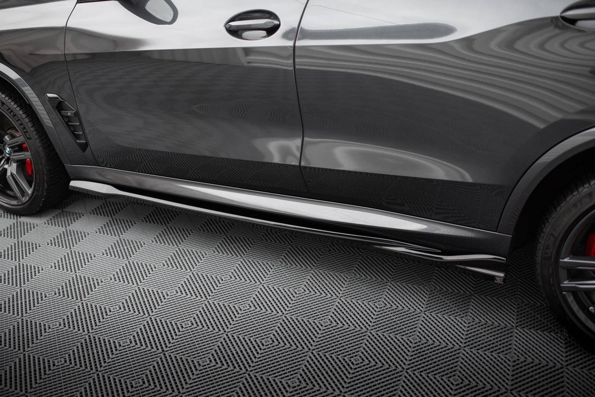 Street+ Seitenschweller Leisten passend für BMW X5 M F95 / F95 Facelift  schwarz Hochglanz – Ansicht 4