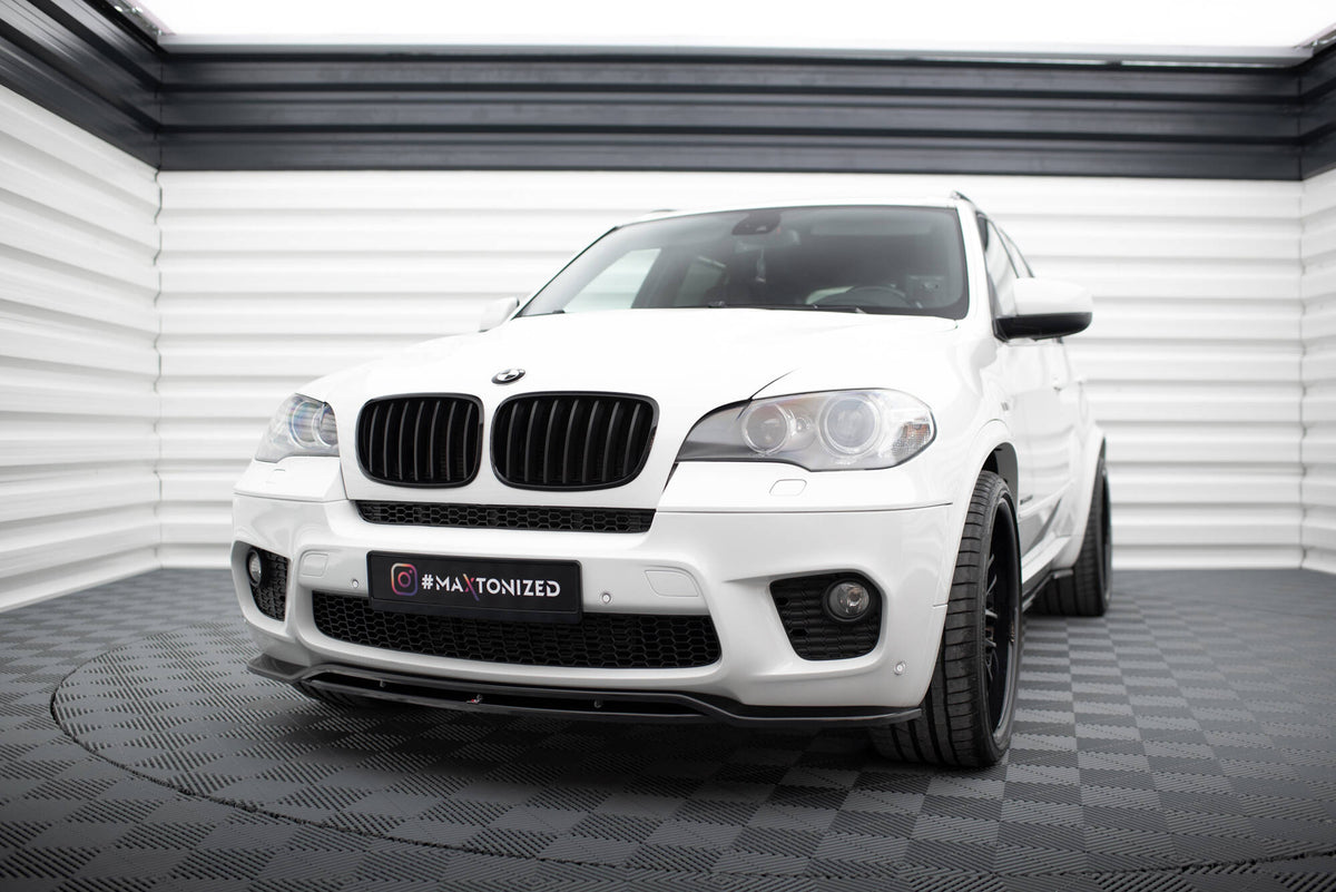 Street+ Spoilerlippe Front Ansatz passend für BMW X5 E70 Facelift M Paket schwarz Hochglanz – Ansicht 3