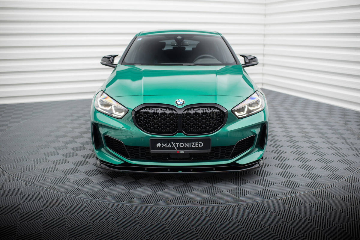 Street+ Spoilerlippe Front Ansatz passend für V.9 BMW M135i F40 schwarz Hochglanz – Ansicht 1