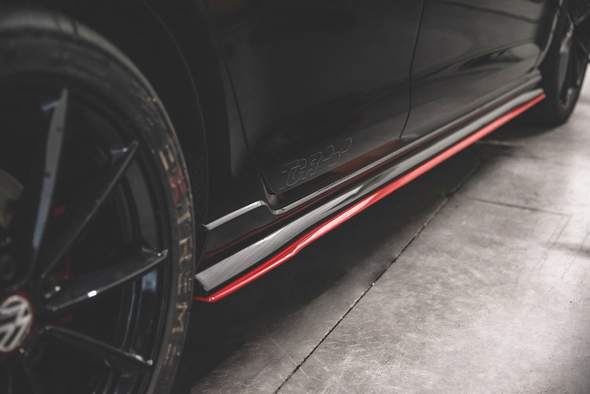 Street+ Seitenschweller Leisten passend für VW Golf GTI TCR  Mk7  schwarz Hochglanz – Ansicht 9