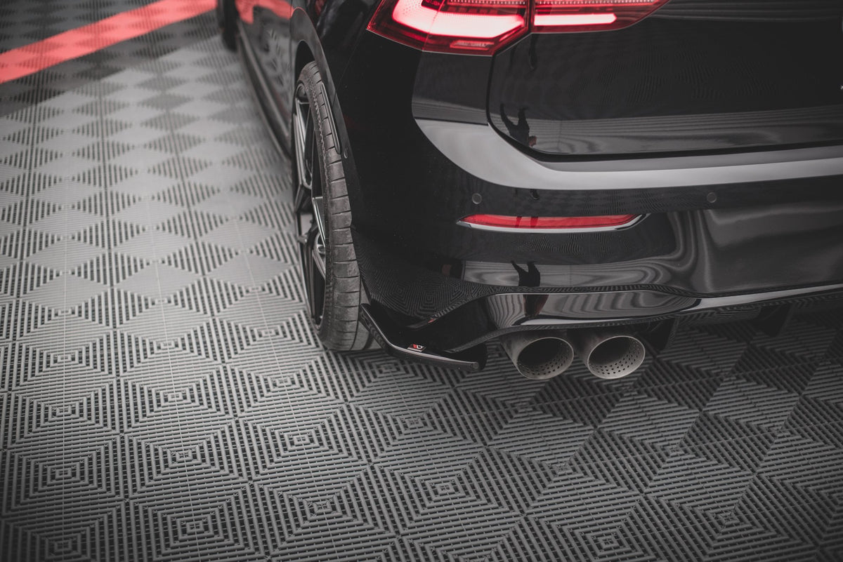 Heck Ansatz Flaps Diffusor V.2 passend für VW Golf R Hatchback Mk8 Facelift schwarz Hochglanz – Ansicht 6
