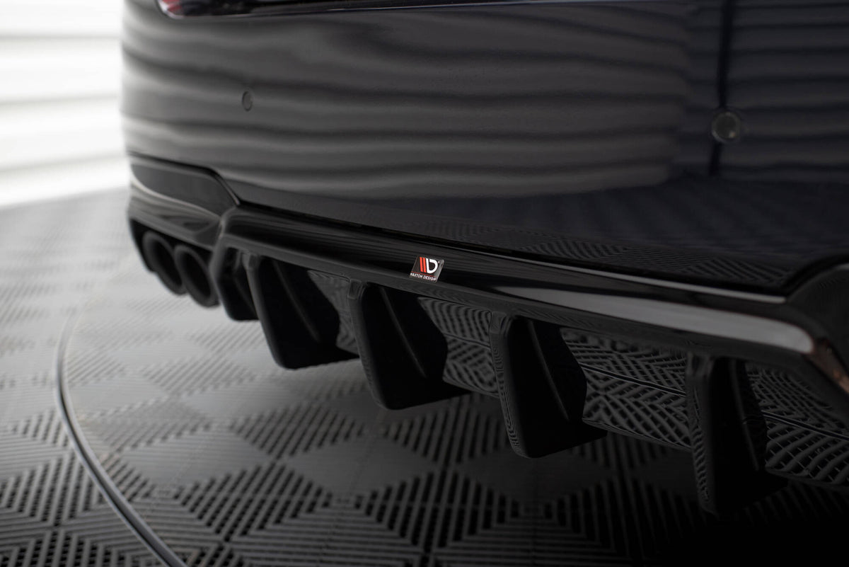 Diffusor Heck Ansatz V.2 passend für BMW 5er M-Paket F10 / F11 (Doppelauspuff li. re.) – Ansicht 3