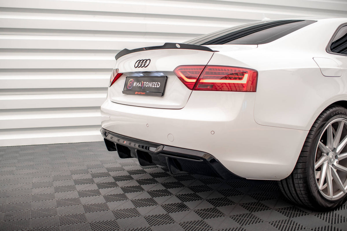 Diffusor Heck Ansatz passend für Audi A5 Coupe 8T Facelift (Doppelauspuff li.) – Ansicht 5