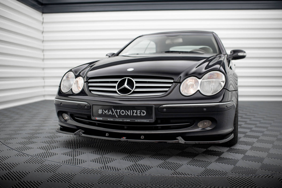 Street+ Spoilerlippe Front Ansatz V.2 passend für Mercedes-Benz CLK W209 schwarz Hochglanz – Ansicht 3