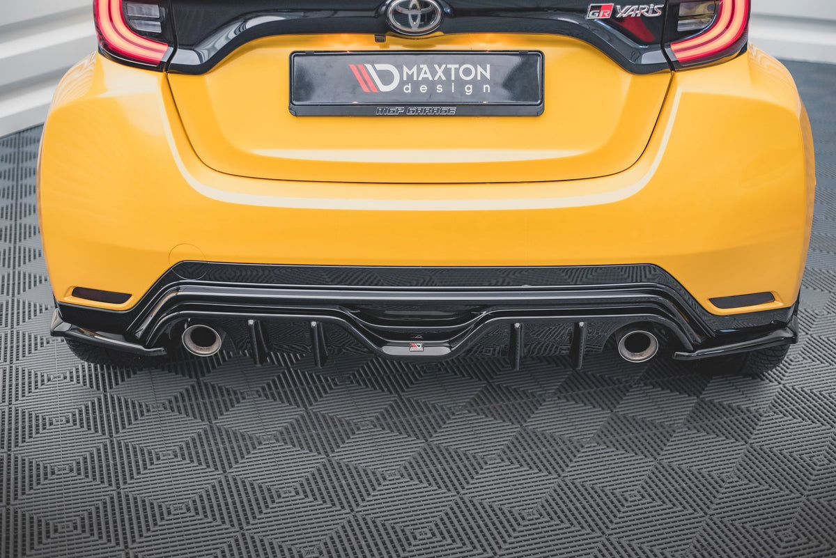 Heck Ansatz Flaps Diffusor V.3 passend für Toyota GR Yaris Mk4 schwarz Hochglanz – Ansicht 5