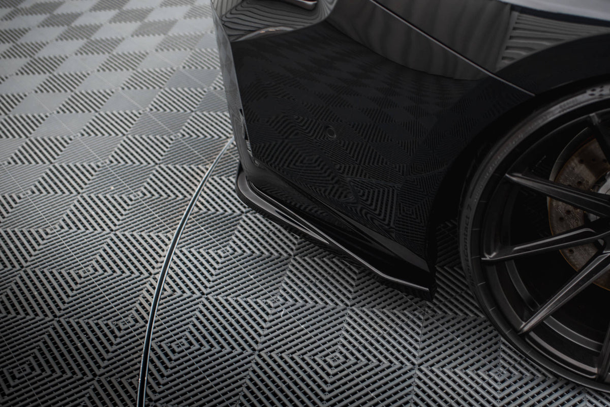 Heck Ansatz Flaps Diffusor V.5 passend für BMW M2 G87 (Für heckansatz v.2) BMW M2 G87 schwarz Hochglanz – Ansicht 4