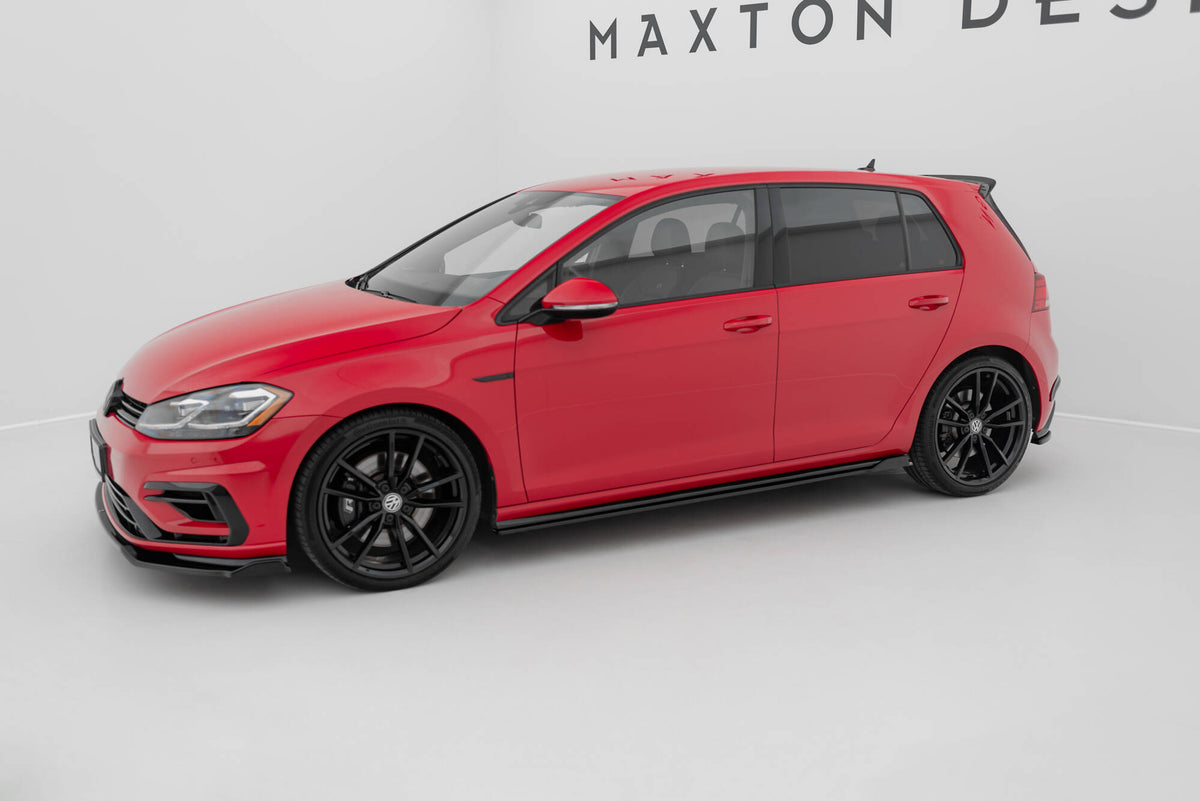 Street+ Seitenschweller Leisten passend für V.1 passend für VW Golf R / R-Line Mk7 Facelift schwarz Hochglanz – Ansicht 1