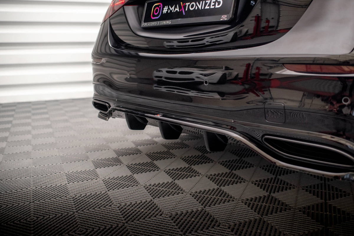 Street+ Mittlerer Diffusor RACE passend für Mercedes-Benz S AMG-Line W223 schwarz Hochglanz – Ansicht 3