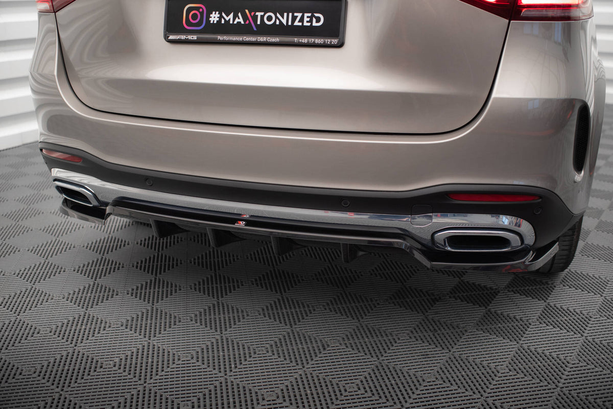 Street+ Mittlerer Diffusor RACE passend für Mercedes-Benz GLE SUV AMG-Line W167 / W167 Facelift schwarz Hochglanz – Ansicht 4