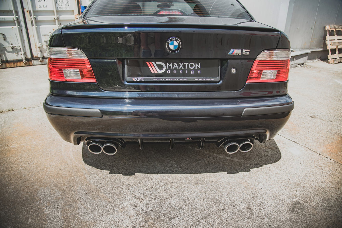 Diffusor Heck Ansatz passend für BMW M5  / 5 M-Paket E39 schwarz Hochglanz – Ansicht 5