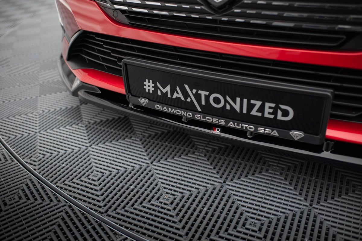 Street+ Spoilerlippe Front Ansatz V.2 passend für Peugeot 308 Mk3 schwarz Hochglanz – Ansicht 4