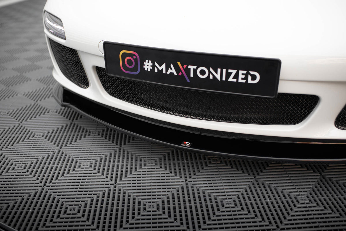Street+ Spoilerlippe Front Ansatz V.1 passend für Porsche 911 Carrera 997 Facelift schwarz Hochglanz – Ansicht 4