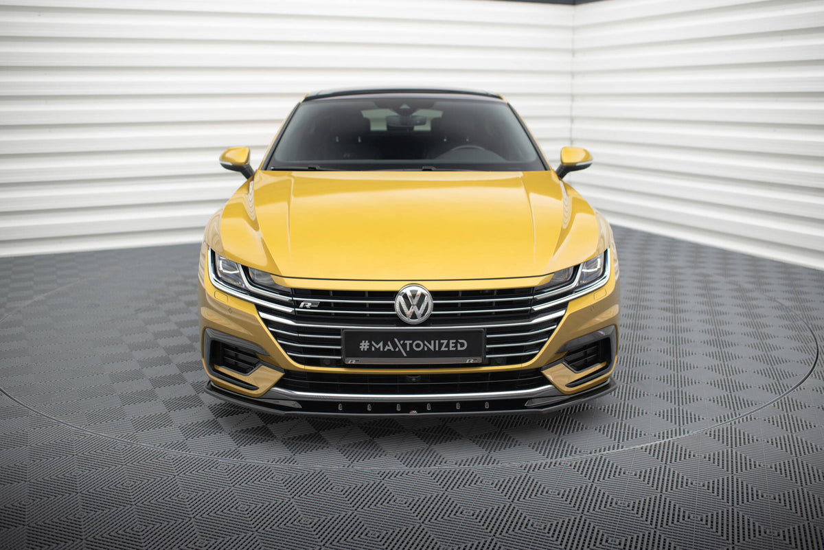 Street+ Spoilerlippe Front Ansatz V.3 passend für VW Arteon R-Line Limousine / Shooting Brake Mk1 schwarz Hochglanz – Ansicht 3