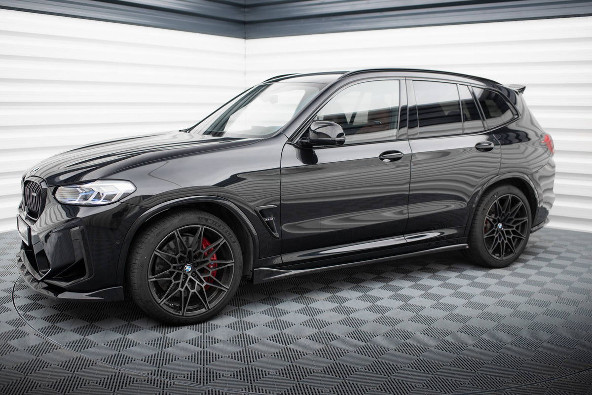 Street+ Seitenschweller Leisten passend für BMW X3 M F97 / F97 Facelift schwarz Hochglanz – Ansicht 1