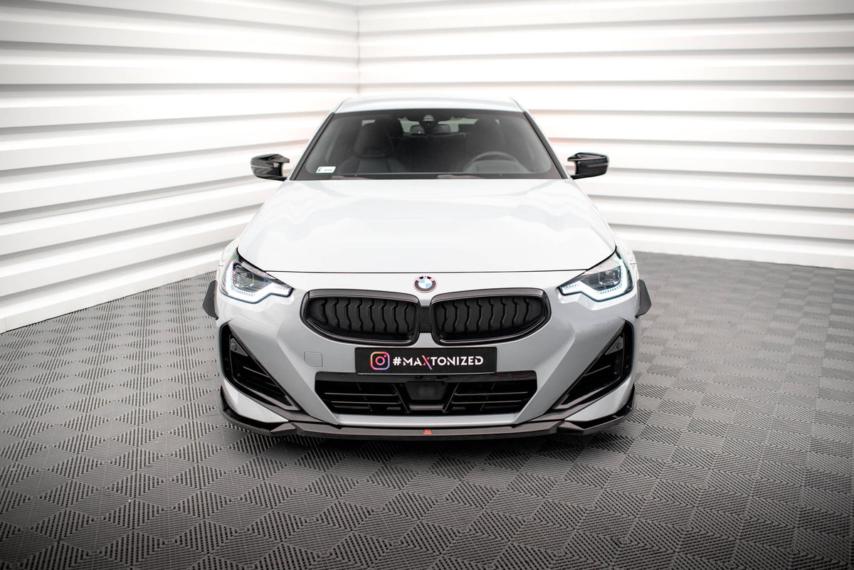 Street+ Spoilerlippe Front Ansatz V.1 passend für BMW 2 Coupe M-Paket / M240i G42 schwarz Hochglanz – Ansicht 1