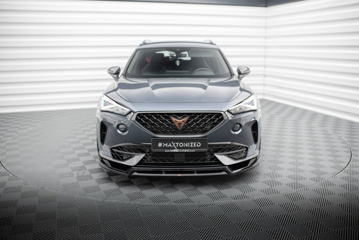 Street+ Spoilerlippe Front Ansatz V.4 passend für Cupra Formentor Mk1 schwarz Hochglanz – Ansicht 1