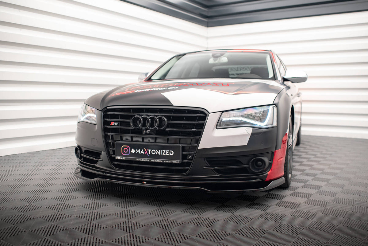Street+ Spoilerlippe Front Ansatz V.1 passend für Audi S8 D4 schwarz Hochglanz – Ansicht 4