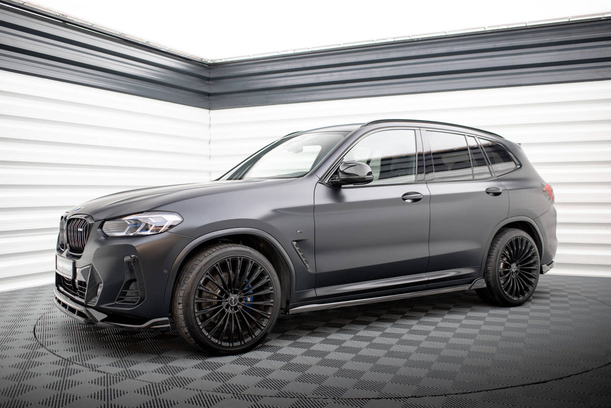 Street+ Seitenschweller Leisten passend für BMW X3 M-Paket G01 Facelift  schwarz Hochglanz – Ansicht 3
