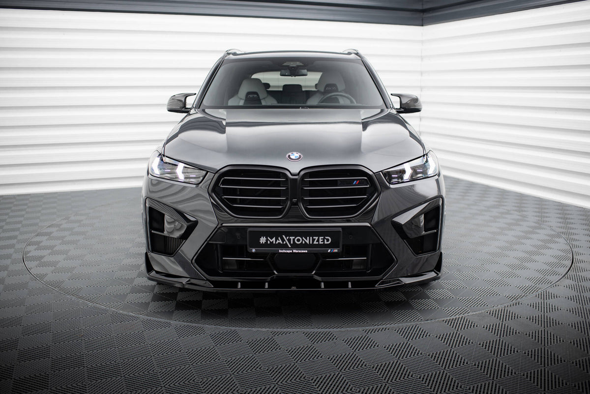 Street+ Spoilerlippe Front Ansatz V.2 passend für BMW X5 M F95 Facelift schwarz Hochglanz – Ansicht 1