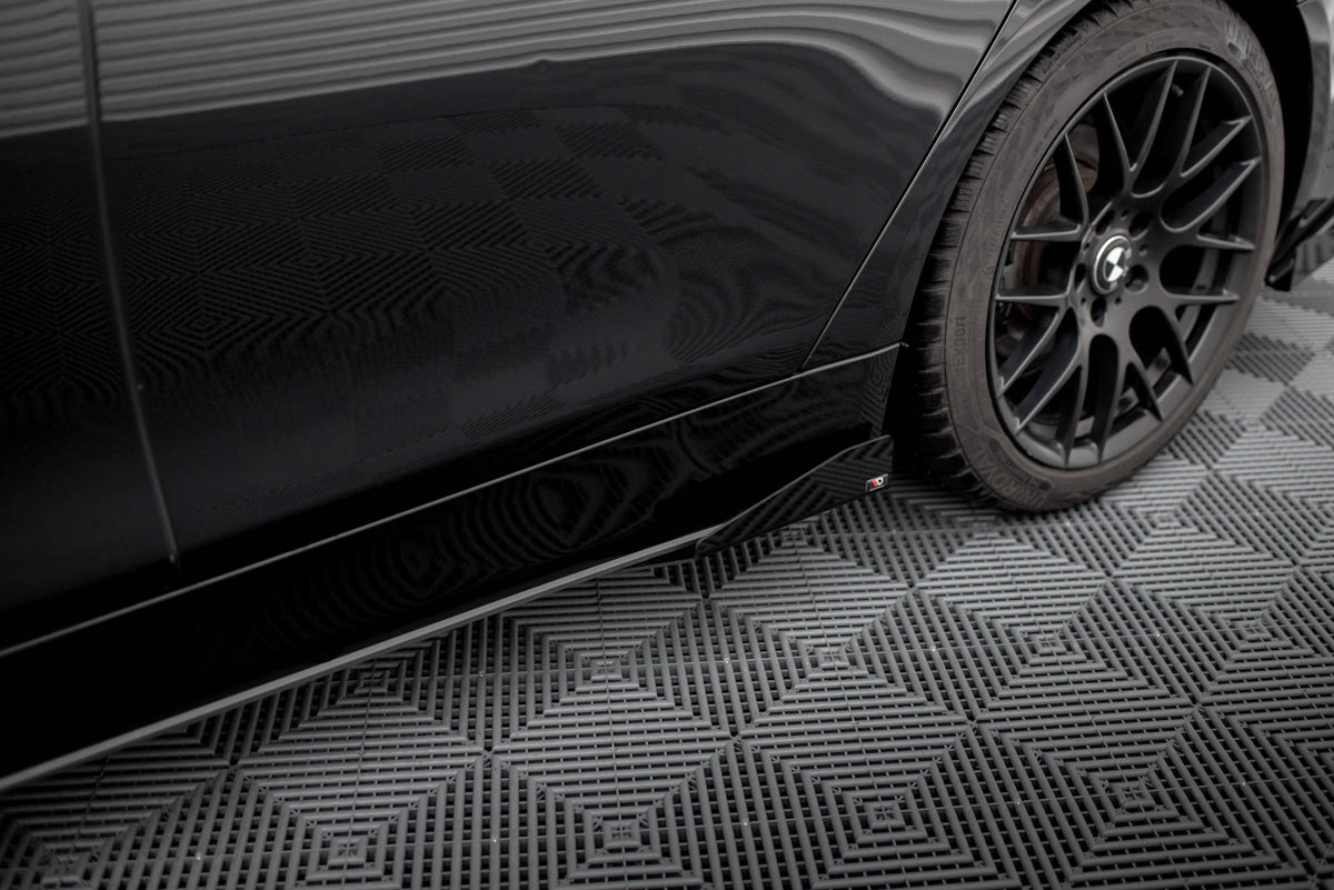 Seitenschweller Flaps passend für BMW 4er Gran Coupe F36 schwarz Hochglanz – Ansicht 3