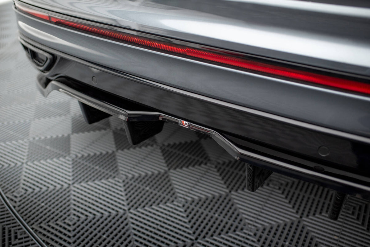 Street+ Mittlerer Diffusor RACE passend für VW Tiguan Allspace R-Line Mk2 Facelift schwarz Hochglanz – Ansicht 4