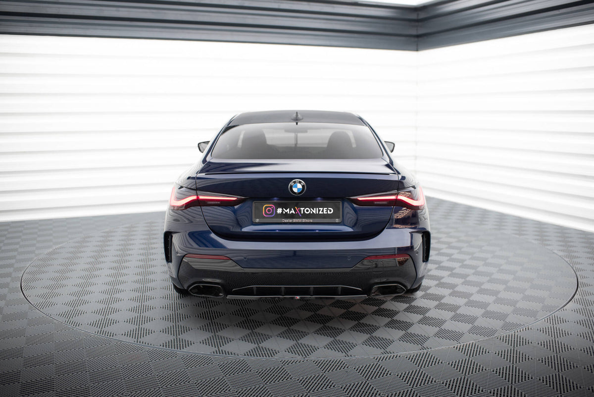 Heckansatz BMW 4er M440i G22 / G23 / G22 Facelift / G23 Facelift schwarz Hochglanz – Ansicht 1