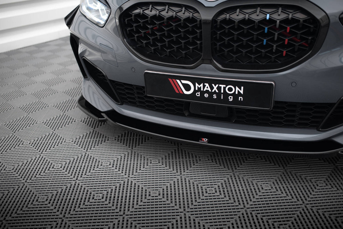 Street+ Spoilerlippe Front Ansatz V.3 passend für BMW 1er M-Paket/ M135i / 128ti F40  schwarz Hochglanz – Ansicht 3