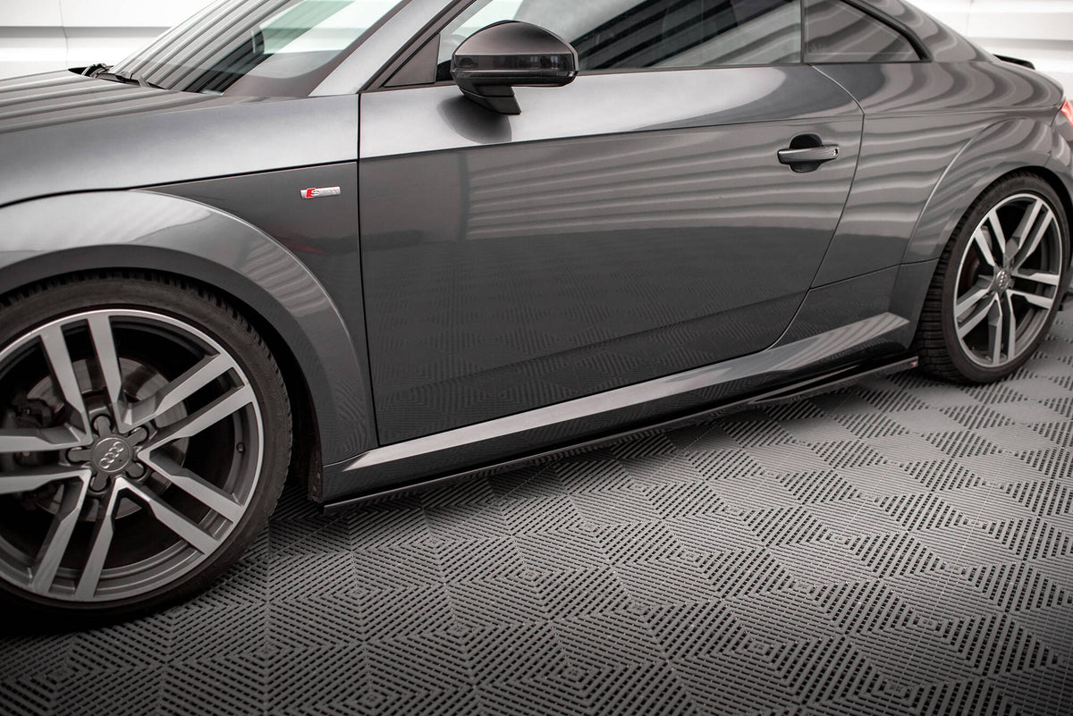 Street+ Seitenschweller Leisten passend für Audi TT S-Line 8S schwarz Hochglanz – Ansicht 1