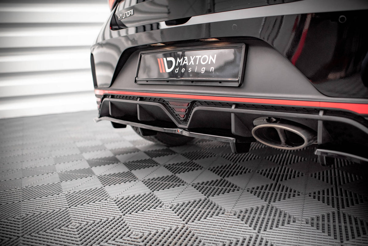 Street+ Mittlerer Diffusor RACE passend für Hyundai I20 N Mk3 schwarz Hochglanz – Ansicht 5