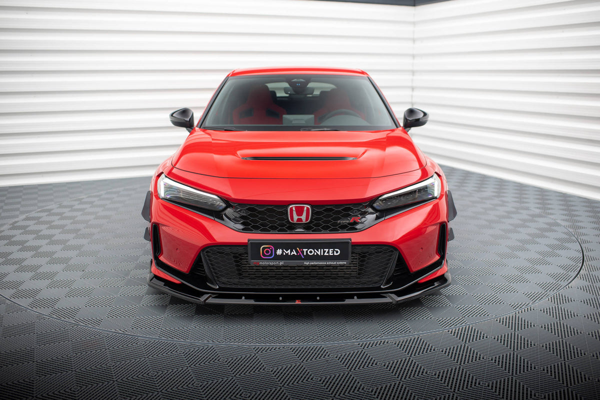 Street+ Spoilerlippe Front Ansatz V.2 passend für Honda Civic Type-R Mk 11 schwarz Hochglanz – Ansicht 1