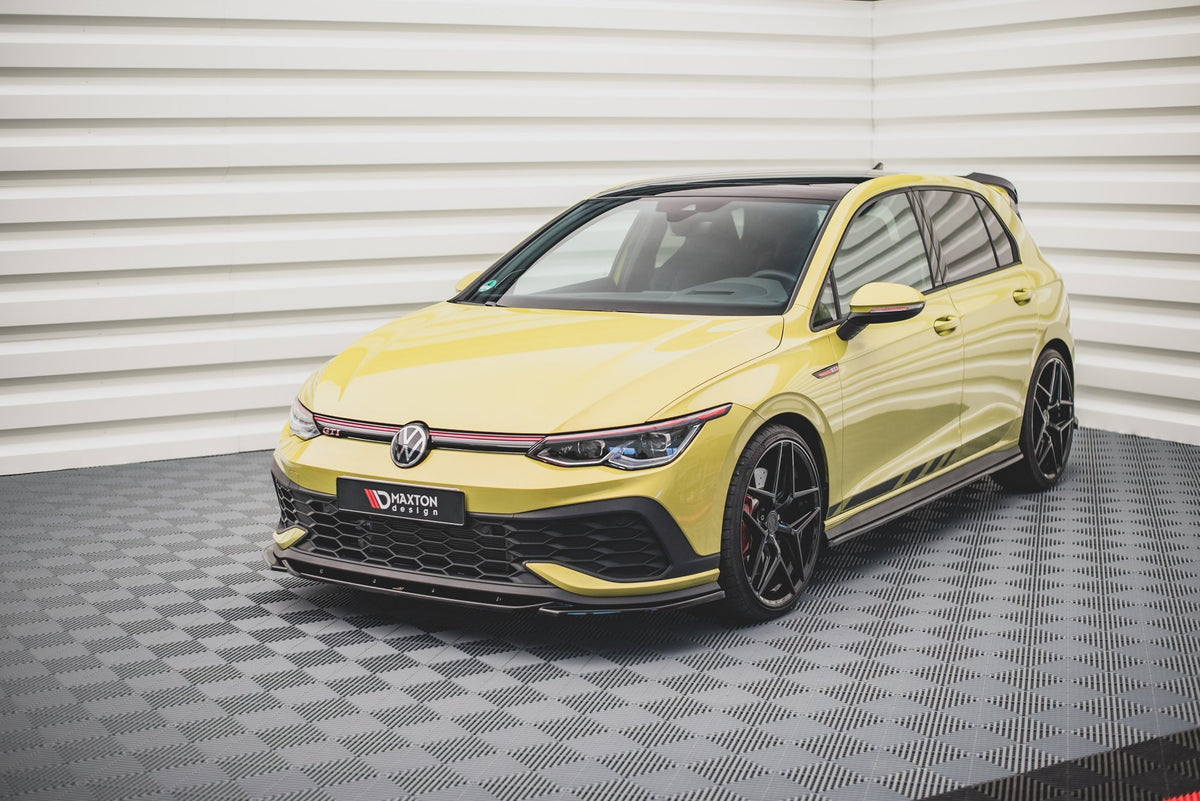 Street+ Spoilerlippe Front Ansatz V.2 passend für VW Golf GTI Clubsport Mk8 schwarz Hochglanz – Ansicht 1