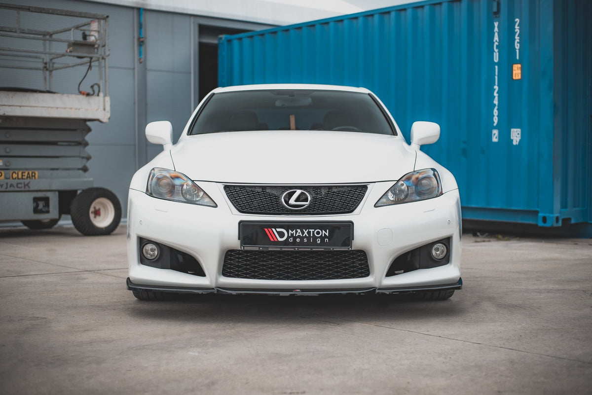 Street+ Spoilerlippe Front Ansatz V.2 passend für Lexus IS F Mk2 schwarz Hochglanz – Ansicht 6