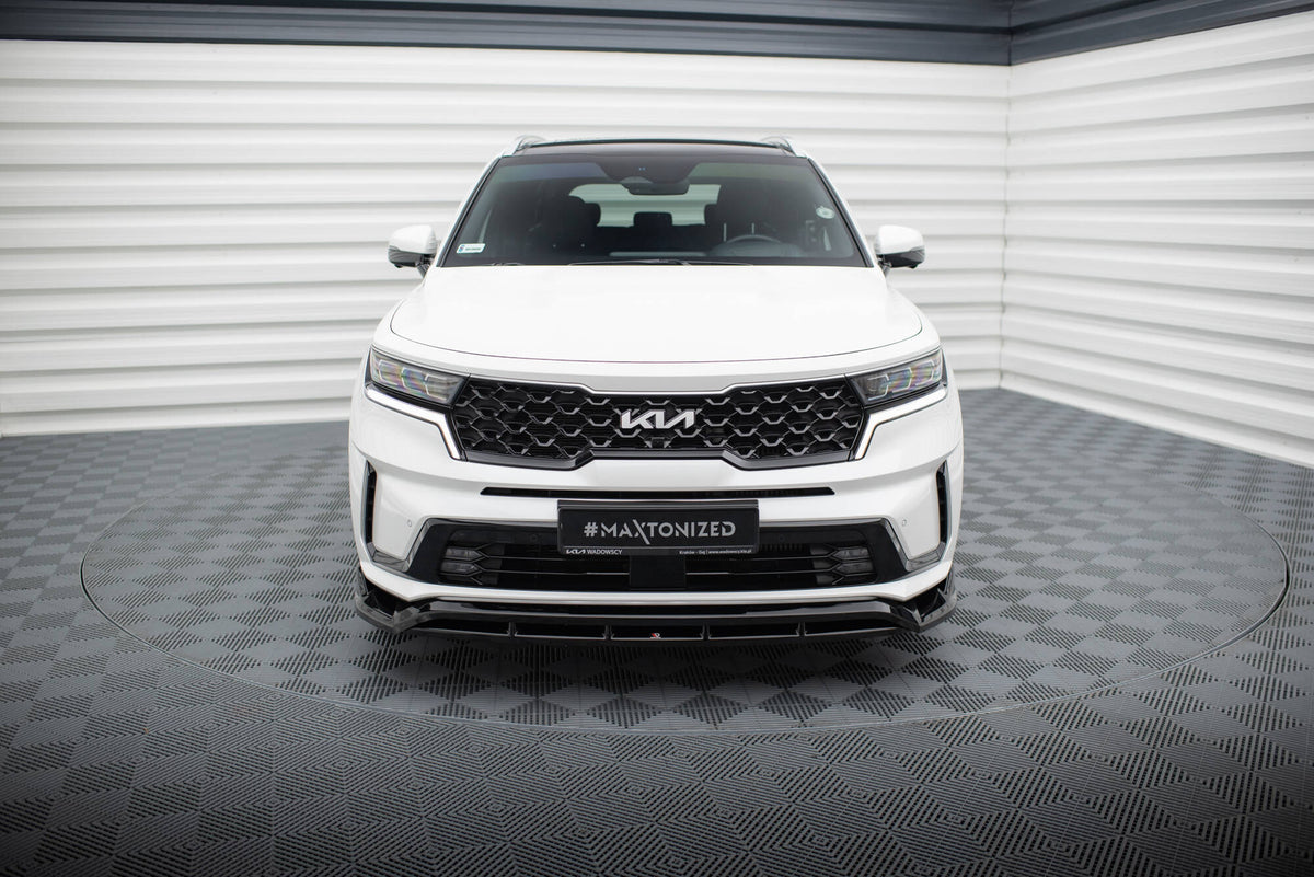 Street+ Spoilerlippe Front Ansatz passend für Kia Sorento Mk4 schwarz Hochglanz – Ansicht 1