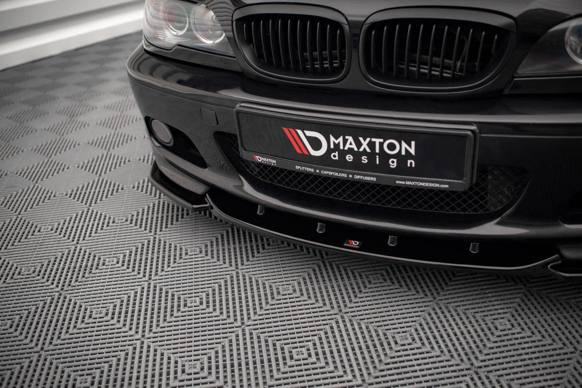 Street+ Spoilerlippe Front Ansatz V.2 passend für BMW 3er Coupe M-Paket E46 schwarz Hochglanz – Ansicht 3
